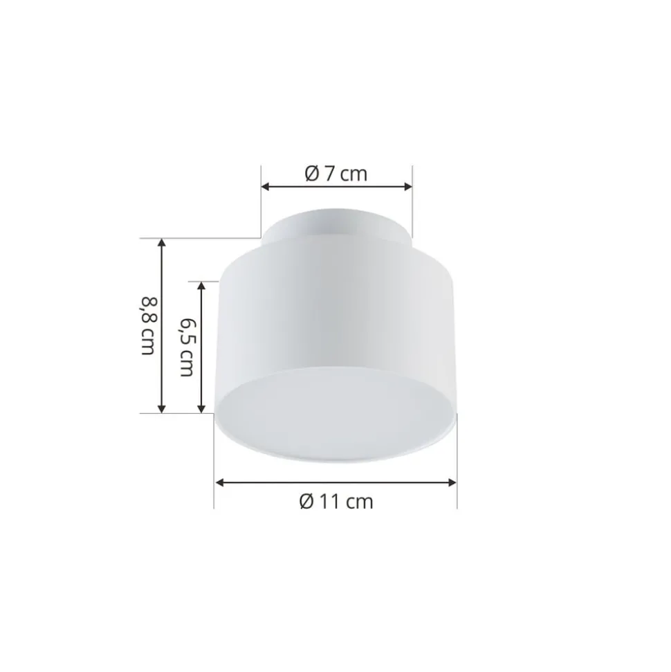 Lindby LED-spotlight Nivoria, Ø 11 cm, 15 W, hvid, metal