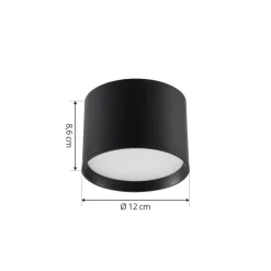 Lindby LED-spotlight Nivoria, Ø 12 cm, 15 W, sort, metal