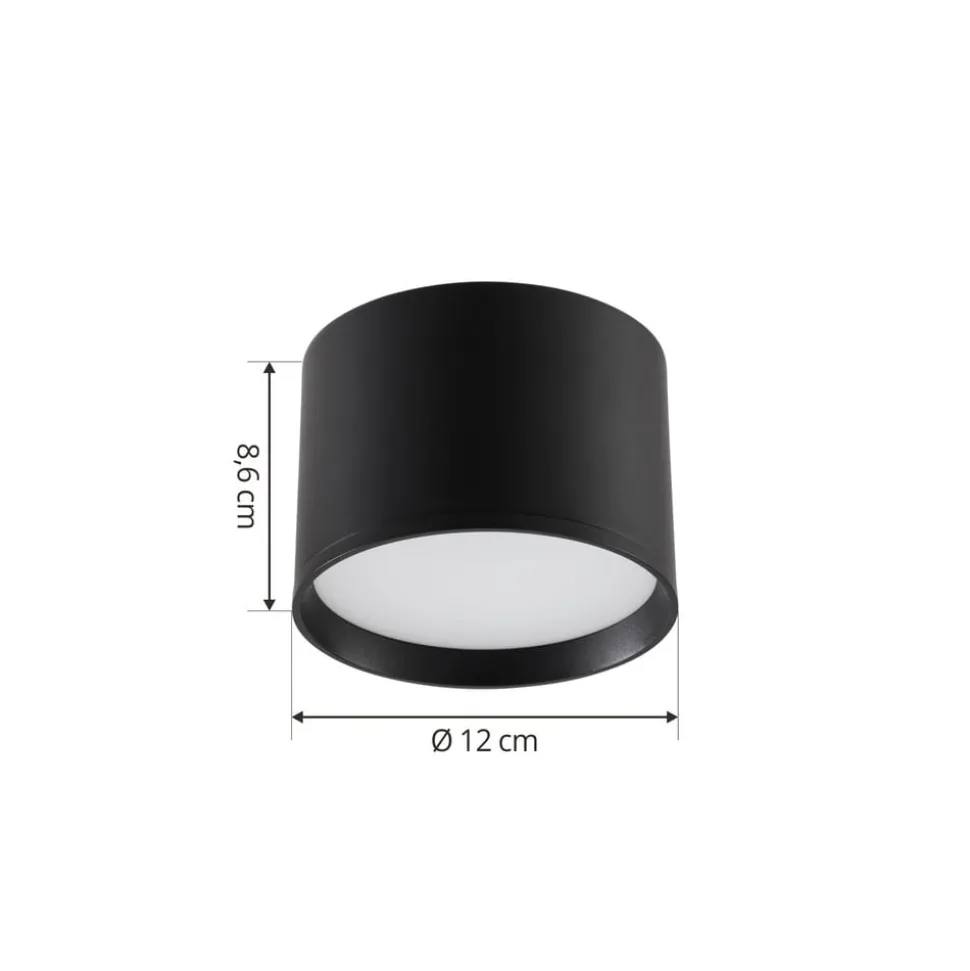 Lindby LED-spotlight Nivoria, Ø 12 cm, 15 W, sort, metal