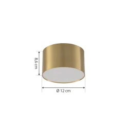 Lindby LED-spotlight Nivoria, Ø11 cm, 9 W, guldfarvet, metal