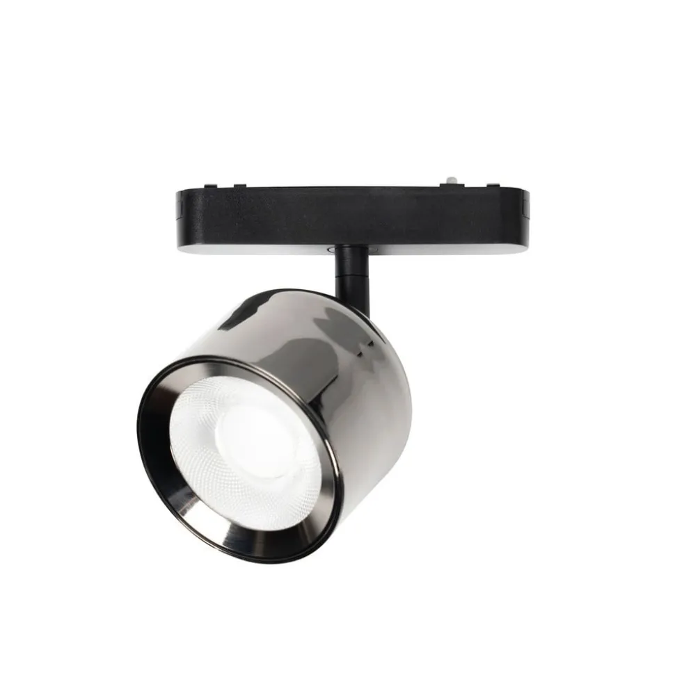Lindby LED-spot 48 V Lumaro, grå, Ø 8,2 cm, aluminium, dæmpbar