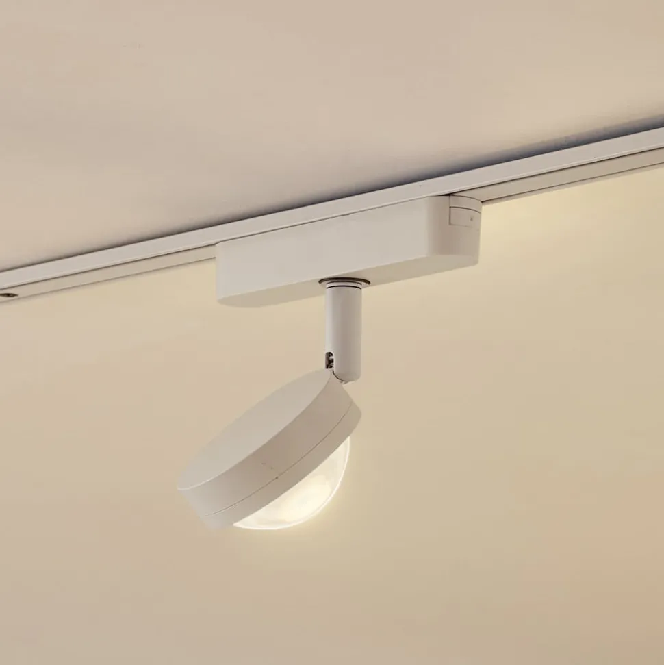 Lindby LED-spot 48 V Lumaro, hvid, Ø 7,3 cm, aluminium, dæmpbar