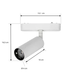 Lindby LED-spot 48 V Lumaro, hvid, Ø 4 cm, aluminium, dæmpbar