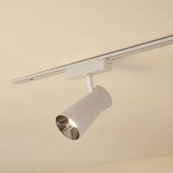 Lindby LED-spot 48 V Lumaro, hvid, Ø7cm, plast, dæmpbar