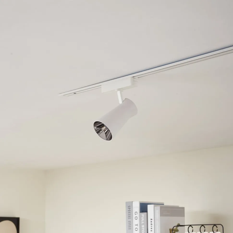 Lindby LED-spot 48 V Lumaro, hvid, Ø7cm, plast, dæmpbar