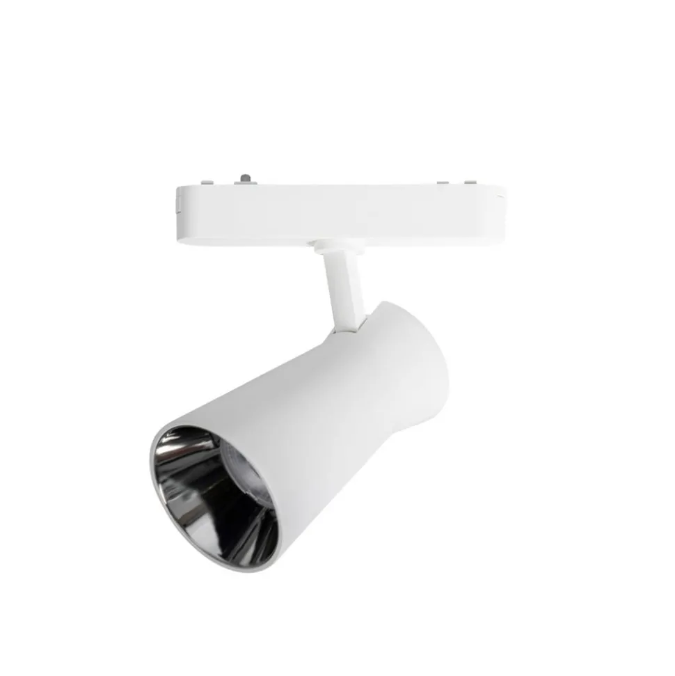 Lindby LED-spot 48 V Lumaro, hvid, Ø7cm, plast, dæmpbar