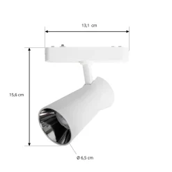 Lindby LED-spot 48 V Lumaro, hvid, Ø7cm, plast, dæmpbar