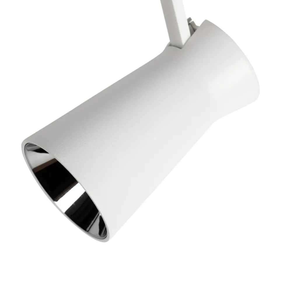 Lindby LED-spot 48 V Lumaro, hvid, Ø7cm, plast, dæmpbar