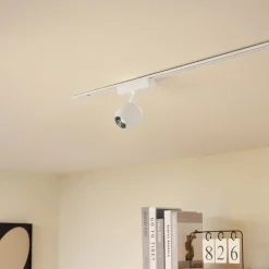 Lindby LED-spot 48 V Lumaro, hvid, Ø6cm, plast, dæmpbar