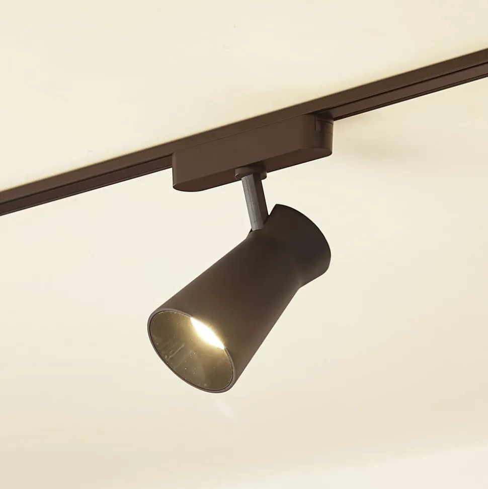 Lindby LED-spot 48 V Lumaro, sort, Ø 7 cm, dæmpbar