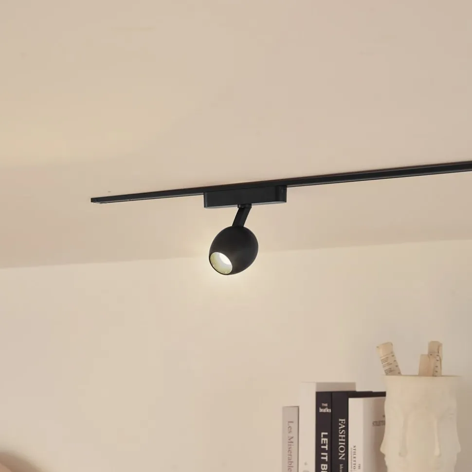 Lindby LED-spot 48 V Lumaro, sort, Ø 6,2 cm, dæmpbar