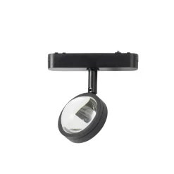 Lindby LED-spot 48 V Lumaro, sort, Ø 7,3 cm, aluminium, dæmpbar