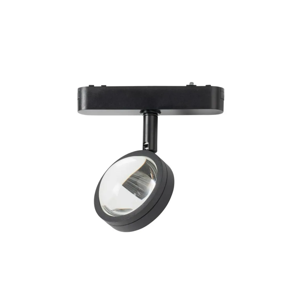 Lindby LED-spot 48 V Lumaro, sort, Ø 7,3 cm, aluminium, dæmpbar
