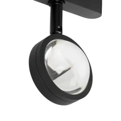 Lindby LED-spot 48 V Lumaro, sort, Ø 7,3 cm, aluminium, dæmpbar