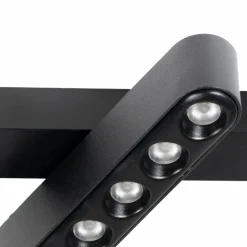 Lindby LED-strip 48V Lumaro,sort,6punkter,drejelig,dæmpbar