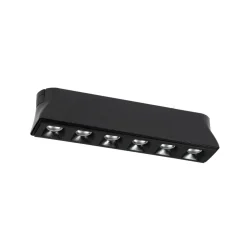 Lindby LED-strip 48 V Lumaro,sort,6 punkter,2,5cm,dæmpbar