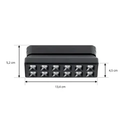 Lindby LED-strip 48 V Lumaro, sort, 12 punkter, dæmpbar