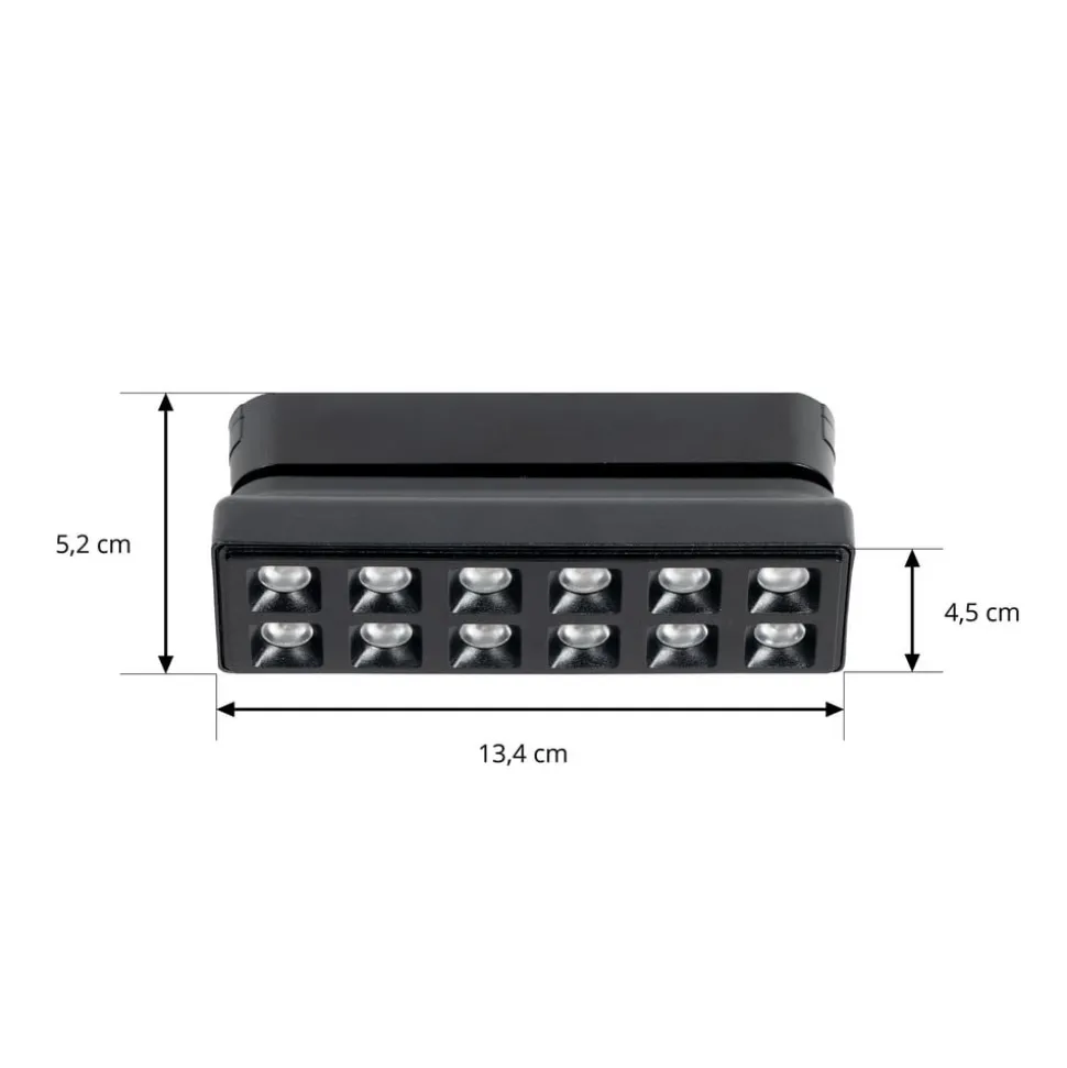 Lindby LED-strip 48 V Lumaro, sort, 12 punkter, dæmpbar