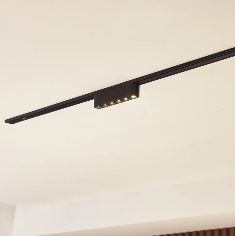 Lindby LED-strip 48V Lumaro, sort,6 punkter,2,4cm,dæmpbar