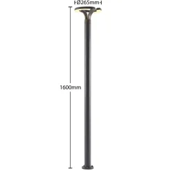 Lindby LED-udendørslampe Keily, cirkel, antracit, metal
