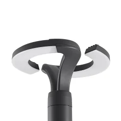 Lindby LED-udendørslampe Keily, cirkel, antracit, metal