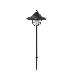 Lindby LED-udendørslampe Ketil, sort, jordspyd, batteri