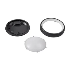Lindby LED udendørs loftlampe Niniel, sort, Ø 25 cm