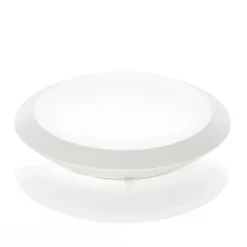 Lindby LED udendørs loftlampe Naira, hvid, sensor, 30 cm, IP65