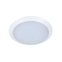 Lindby LED udendørs loftlampe Naira, hvid, sensor, 30 cm, IP65