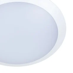 Lindby LED udendørs loftlampe Naira, hvid, sensor, 30 cm, IP65