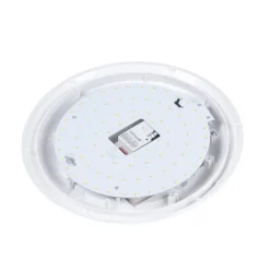 Lindby LED udendørs loftlampe Naira, hvid, sensor, 30 cm, IP65