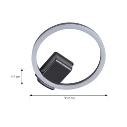 Lindby LED udendørs loftlampe Finian, Ø 31 cm, CCT, dæmpbar