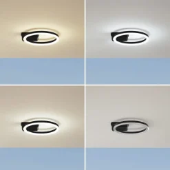 Lindby LED udendørs loftlampe Finian, Ø 31 cm, CCT, dæmpbar