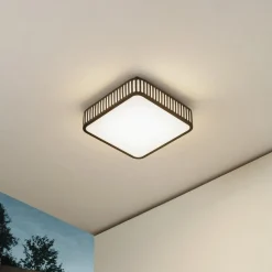 Lindby LED udendørs loftlampe Lurinda, 26 cm sort, IP44