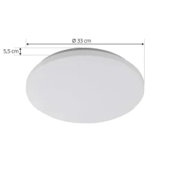 Lindby LED udendørs loftslampe Astera, hvid, 3.000 K, Ø 33 cm