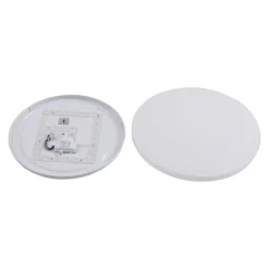 Lindby LED udendørs loftslampe Astera, hvid, 3.000 K, Ø 33 cm