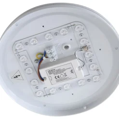 Lindby LED udendørs loftslampe Kirkola, 4000 K, Ø 26 cm, hvid