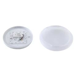 Lindby LED udendørs loftslampe Kirkola, 3000 K, Ø 26 cm, hvid