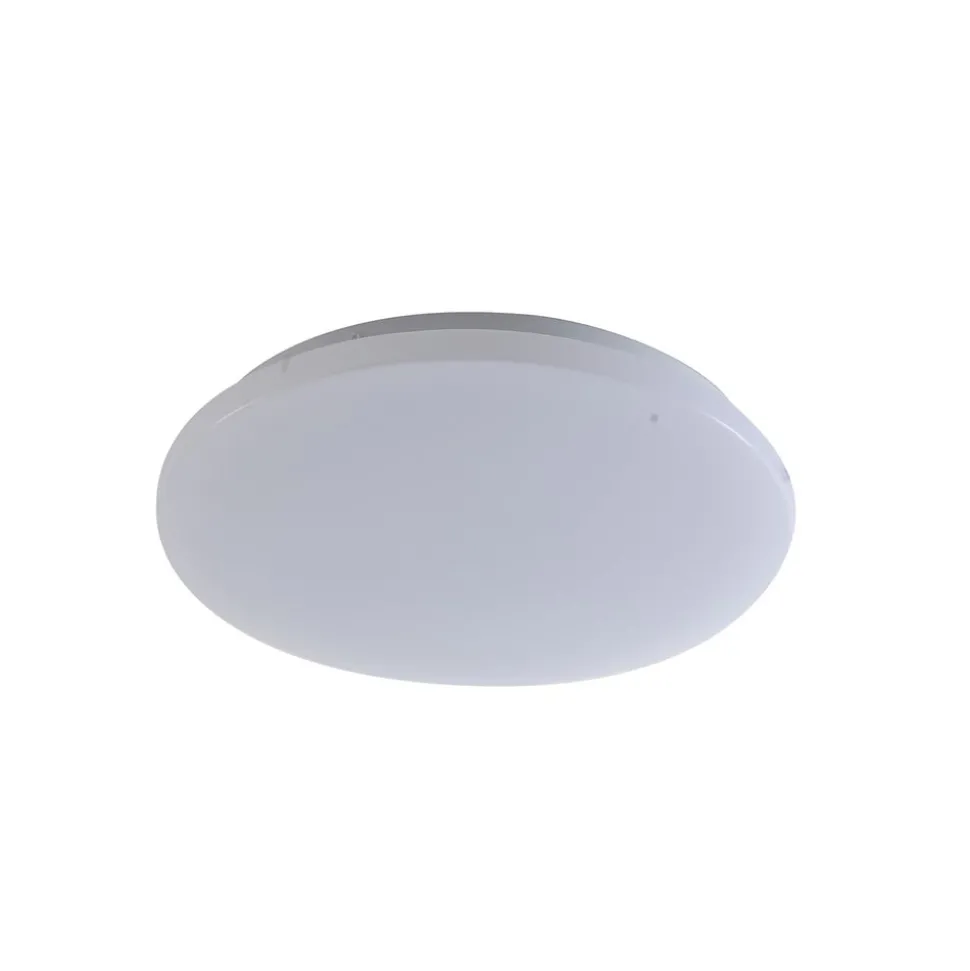 Lindby LED udendørs loftslampe Kirkola, 3000 K, Ø 34 cm, hvid