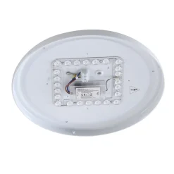 Lindby LED udendørs loftslampe Kirkola, 3000 K, Ø 34 cm, hvid