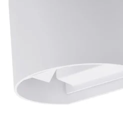 Lindby LED udendørs væglampe Nivar, rund, hvid, metal, IP54