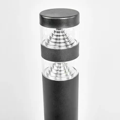 Lindby LED-vejlampe Lanea, 60 cm, sort, stål, IP44