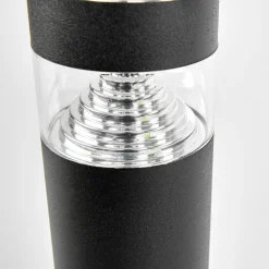 Lindby LED-vejlampe Lanea, 60 cm, sort, stål, IP44