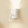 Lindby LED-væglampe Agit, hvid, metal, touchdæmper