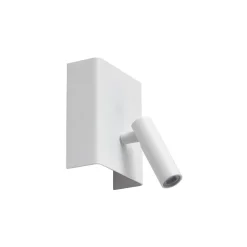 Lindby LED-væglampe Agit, hvid, metal, touchdæmper