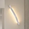 Lindby LED-væglampe Alvon, sølv, højde 50 cm, metal