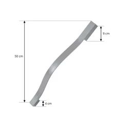 Lindby LED-væglampe Alvon, sølv, højde 50 cm, metal