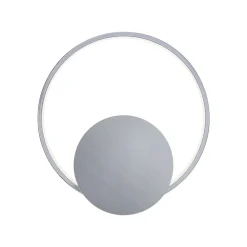 Lindby LED-væglampe Anays, Ø 32 cm, krom/klar, plast