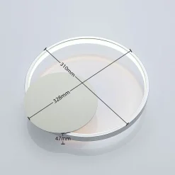 Lindby LED-væglampe Anays, Ø 32 cm, krom/klar, plast