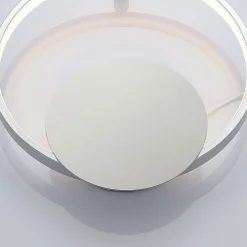 Lindby LED-væglampe Anays, Ø 32 cm, krom/klar, plast